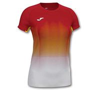 Joma Elite VII Camiseta Running, Mujer, Rojo-Blanco, S