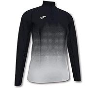 Joma Elite VII Sudadera Running, Mujer, Negro-Blanco, M