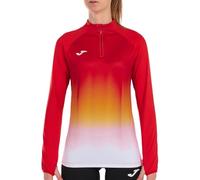 Joma Elite VII Sudadera Running, Mujer, Rojo-Blanco, M