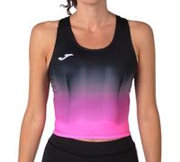 Joma Elite VII Top Running, Niñas, Negro-Rosa, 4XS-3XS