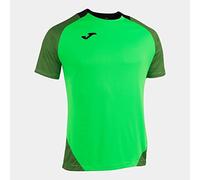 Joma Essential II Camisetas Equip. M/C, Hombre, Verde Flúor-Negro, 4XS-3XS