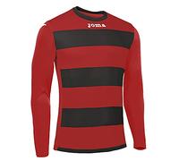 Joma Europa III Camiseta de Juego Manga Larga, Hombre, Negro/Rojo, S