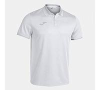 Joma Hombre Camisa de Polo, Blanco Gris, L