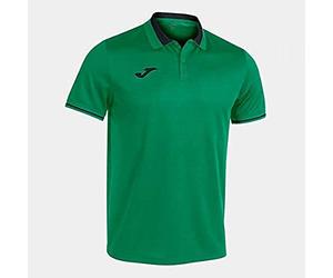 Joma Hombre Camisa de Polo, Verde Negro, M