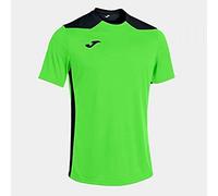 Joma Hombre Camiseta, Verde Flúor-Negro, XXS