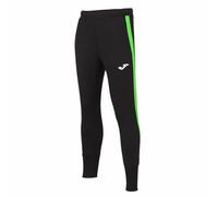Joma Hombre Pantalón Deportivo, Negro-Verde Fluor, 12-14 años