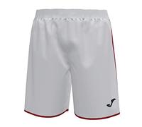 Joma - Liga Short, Pantalones cortos, Hombre, Blanc/Rouge, XXL