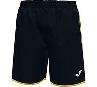 Joma - Liga Short, Pantalones cortos, Hombre, Negro/Amarillo, S