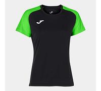Joma Mujer Camiseta, Negro-Verde Fluor, L