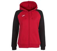 Joma Mujer Sudadera con Capucha, Rojo-Negro, M