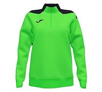 Joma Mujer Sudadera, Verde Flúor-Negro, XXS