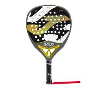 Joma Pala de Pádel Profesional Gold Pro, 350 g - Forma Diamante con Mango Extralargo - Tubular y Plano 100% Carbono con Núcleo Flexo Black EVA - Tecnología Rotation y Vibra-out - Incluye Funda