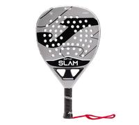 Joma Pala de Pádel Profesional Slam Soft con Tecnología Rotarion y Vibra - out, 350 g - Gris Negro - Incluye Funda