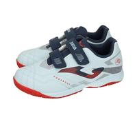 Joma POJW2505 Botas de fútbol Sala Indoor con Doble Cierre adherente, Transpirables, Suela Durability y Gran Comodidad NIÑO Deportivos Azul 31