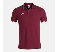 Joma - Polo Manga Corta Confort II, Talla 2XS, Color Burdeos