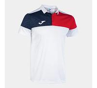 Joma Polo Manga Corta Crew v Blanco Rojo Marino