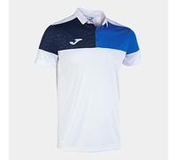 Joma Polo Manga Corta Crew v Blanco Royal Marino