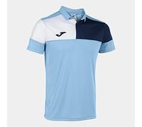 Polo manga corta joma crew v hombre/niño celeste marino blanco L