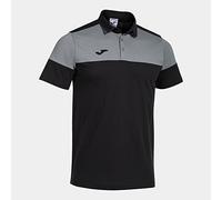 Polo joma manga corta crew v hombre/niiño negro gris 12 - 14 AÑOS