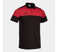 Joma Polo Manga Corta Crew v Negro Rojo