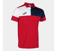 Joma Polo Manga Corta Crew v Rojo Marino Blanco