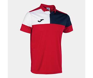 Joma Polo Manga Corta Crew v Rojo Marino Blanco