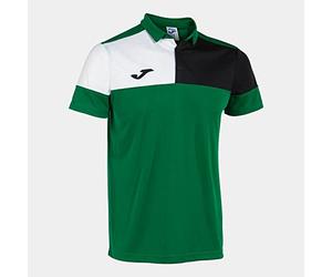 Joma Polo Manga Corta Crew v Verde Negro Blanco