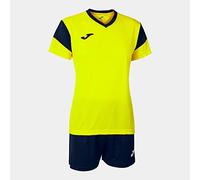Conjunto de fútbol joma phoenix mujer amarillo fluor marino XL
