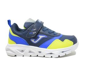 Joma Star JR 2403V - Zapatillas Deportivas Infantiles con Luces, Azul, 27 EU