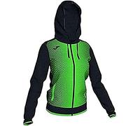 Joma Supernova Sudaderas, Mujer, Negro-Verde Fluor, L