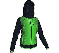 Joma Supernova Sudaderas, Mujer, Negro-Verde Fluor, S