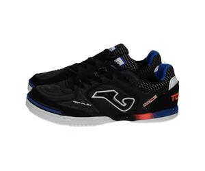 Joma TOPS2531IN Zapatillas fútbol Sala, diseño Profesional en Negro con Detalles Azules y Rojos, Suela Antideslizante. Hombre Deportivos