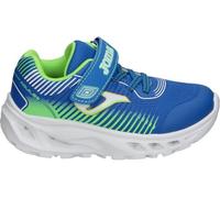Joma Zapatillas con Luces Aquiles para Niño - Deportivas Azules con Detalles en Verde - Sneakers con Cordones y Velcro - Transpirable - Puntera Reforzada - Flexibles - Modelo JAQUIS2605V - 29 EU