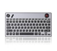 JOMAA Three Modes Backlit Wireless Trackball Keyboard, 78 Keys, 800-1600 CPI Adjustable, Ergonómico, Recargable, Silent Bluetooth 5.4/2.4G/Wired