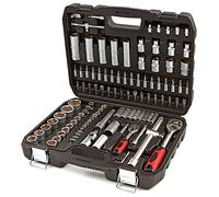 JOMAFA Estuche de herramientas 1/4" y 1/2" carracas, llaves, vasos, puntas, adaptadores 108 piezas