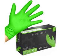 JOMAFA Guantes de Nitrilo DIAMANTADOS GRIP Super resistentes Reutilizables VERDES 8 micras/9´9 gramos, pack de 50. Tallas a elegir (M, L, XL) (L (9))