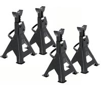 JOMAFA Juego 4 CABALLETES/BORRIQUETAS Gatos ESTABILIZADORES DE Acero 3 toneladas por Unidad, 4 Unidades Gatos para apoyar el vehiculo, Negro