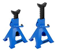 JOMAFA JUEGO CABALLETES/BORRIQUETAS GATOS ESTABILIZADORES DE ACERO 3 toneladas (2 unidades = 6 toneladas), 2 unidades Gatos para apoyar el vehiculo