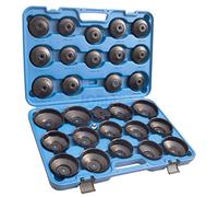 JOMAFA - Juego de llaves para filtros de aceite y combustible 31 piezas | Vasos cazoletas para quitar filtros de coches. Multimarca.