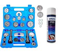JOMAFA KIT REPOSICIONADOR PISTONES DE FRENO 22 PIEZAS + SPRAY LIMPIADOR DE FRENOS 500ML