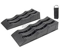 JOMAFA Par De Rampas Elevadoras Con Funda Transporte, Hasta 3000 Kg Rampas de servicio para automóviles Rampas de acceso Negro