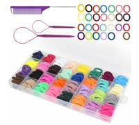 Jomdjmskes 324 Piezas Gomas Pelo Niña, Coleteros Pelo Mujer, Multicolor Elástico, Banda para Coleta, 32 Colores Mini Bandas Pequeñas, 2 mm Lazo Pelo Elástico Coletero Niñas Colorido para Niñas Bebé
