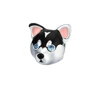 JOME Abalorio de perro husky en plata de ley 925, compatible con pulsera europea, esmaltado a mano con circonita cúbica, joyería para amantes de las mascotas, regalo pensado inspirado en animales