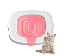 Jomewory Entrenamiento para IR al baño para Gatos, Entrenador de Caja de Arena para Inodoro,Bandeja de portátil para Gatos para Entrenamiento - Reutilizable del Tren del Orinal del Gatito,