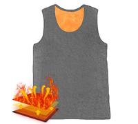 Jomewory Ropa Interior térmica para Hombre - Chaleco térmico Terciopelo Doble Cara para Invierno | Ropa Interior térmica Lana Invierno Que Absorbe la Humedad sin Mangas Tanque