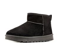 JOMIX Botas Forradas Mujer Forro Polar Suave Gran Agarre Botines Mujer Suela Antideslizante Caña Media Confortable para Caminar y Trabajo en Días de Frío y Nieve WSB255311 Negro 38