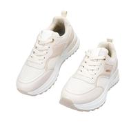 JOMIX Sneakers Donna Sport Casual Platform 5 cm Scarpe Running Comfort Ammortizzate Suola Antiscivolo Camminata Lavoro Tempo Libero WSC260421 Beige 37