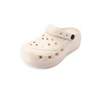 JOMIX Zuecos con Plataforma para Mujer Sandalias de Verano de EVA Suave Chanclas de Playa Transpirables Zapatillas de Casa Jardín y Trabajo Sanitarios WEG250745, Beige, 39 EU