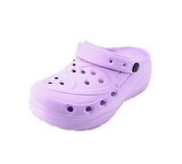 JOMIX Zuecos con Plataforma para Mujer Sandalias de Verano de EVA Suave Chanclas de Playa Transpirables Zapatillas de Casa Jardín y Trabajo Sanitarios WEG250745, Morado, 38 EU