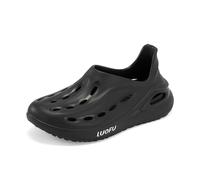 JOMIX Zuecos Hombre Zapatos Slip On Verano Transpirables para Playa Jardín Piscina Calzado de EVA Ligero Trabajo Antideslizante MEG250671, Negro, 42 EU